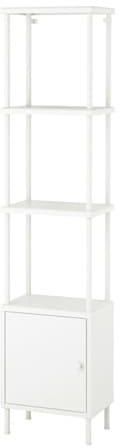 DYNAN Shelving unit with cabinet, white