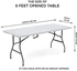 Janoon Camping Catering Heavy Duty Folding Trestle Table For BBQ Picnic Party by Crystals 4ft, 5ft & 6ft (6FT FOLDING TABLE)