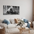 Nachic Wall Bears Family Canvas Print Wall Art Black and White Grizzly Bear Picture Painting Decorations for Farmhouse Cabin Gallery Canvas Wrapped Ready to Hang 24x48Inches