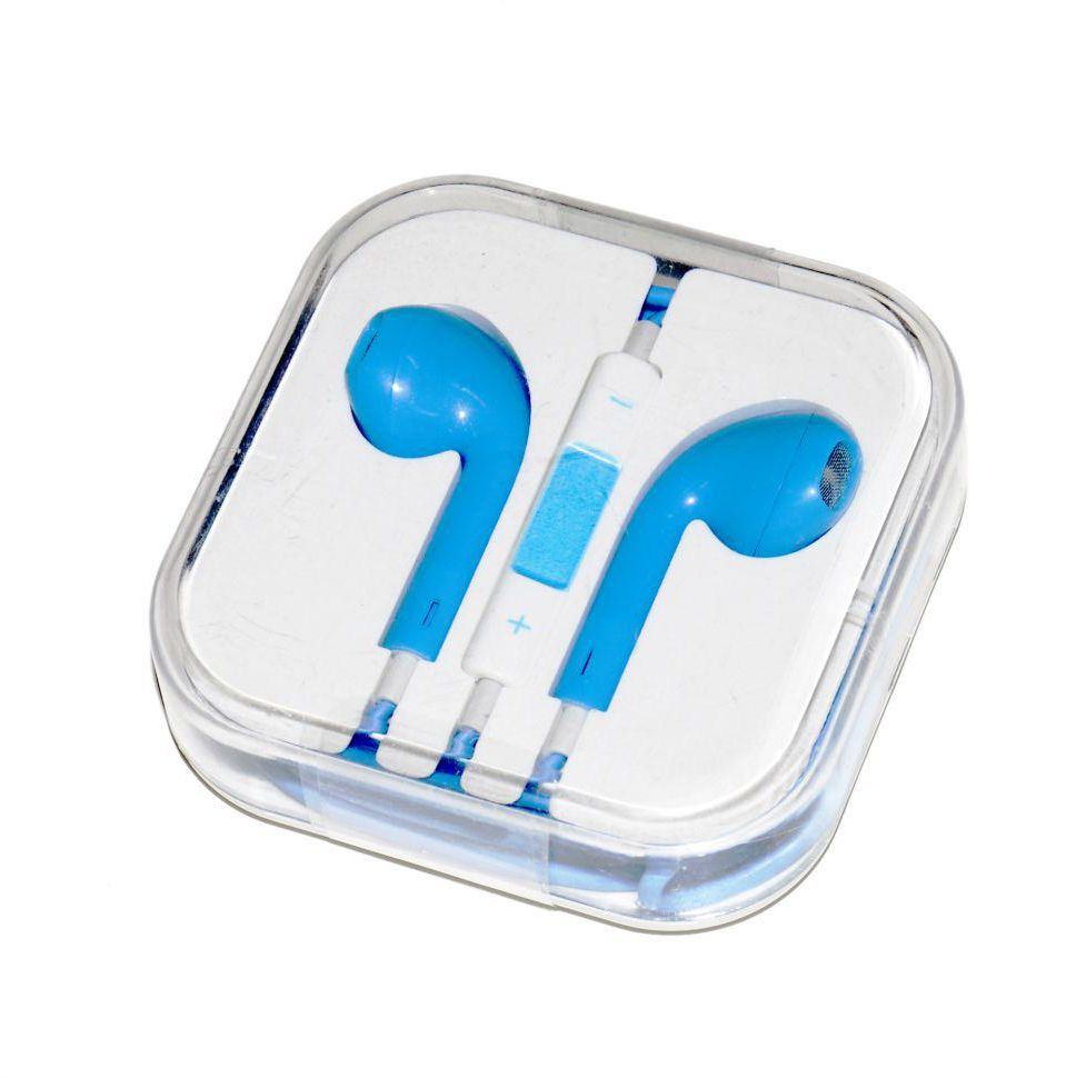 Earphones Remote & Mic for Apple iPhone 5S iPod (Light-Blue)