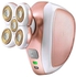 Painless Rechargeable Waterproof Electric Shaver Rose Gold/White
