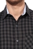 سروتا - قميص بأكمام طويلة للرجال بطبعة مربعات صغيرة باللون الاسود والرمادي