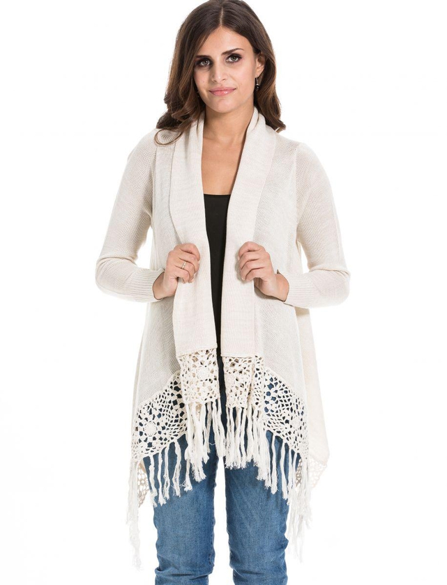 ONLY White Wool Cardigan For Women