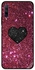 Protective Case Cover For Huawei Y9S Black Heart In Red Glitters
