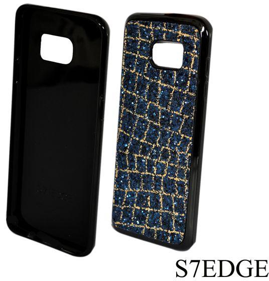 Glitter Cover For Samsung S7 Edge Glitter – Blue