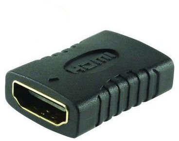 Golden HDMI Female To HDMI Female Adapter - Black