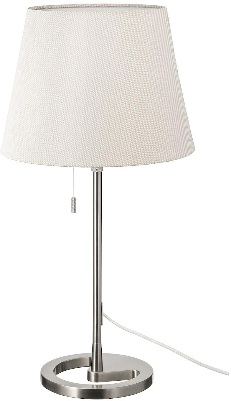 NYFORS مصباح طاولة - طلاء - نيكل أبيض