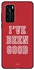 Skin Case Cover -for Huawei P40 Red/White أحمر/أبيض