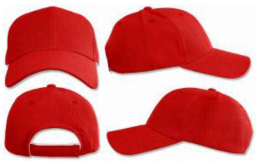 كاب قبعة جذابة ، لون أحمر