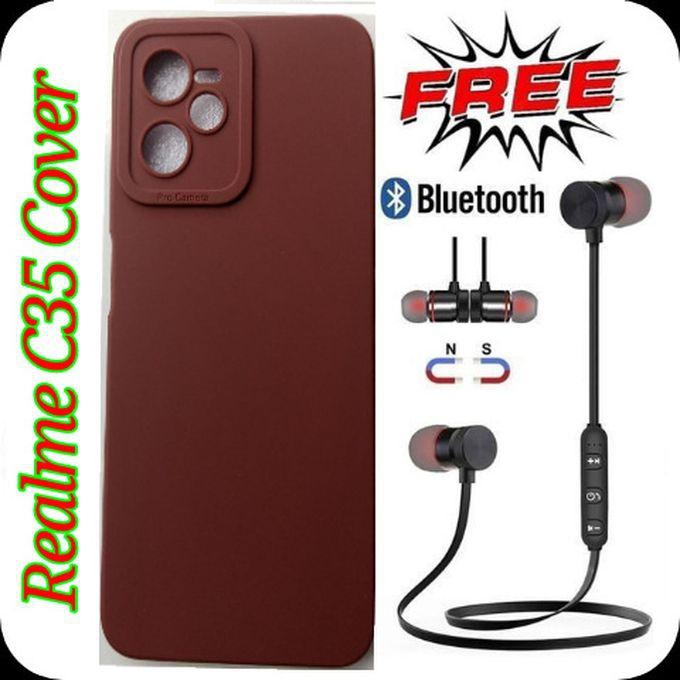 Smart Back Cover For Realme C35 + Free Neckband Earphone