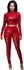 Red Mixed Materials High Neck Two Pieces Wear For Women