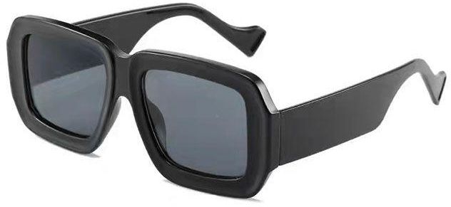Retro Fashion Square Sunglasses-Black