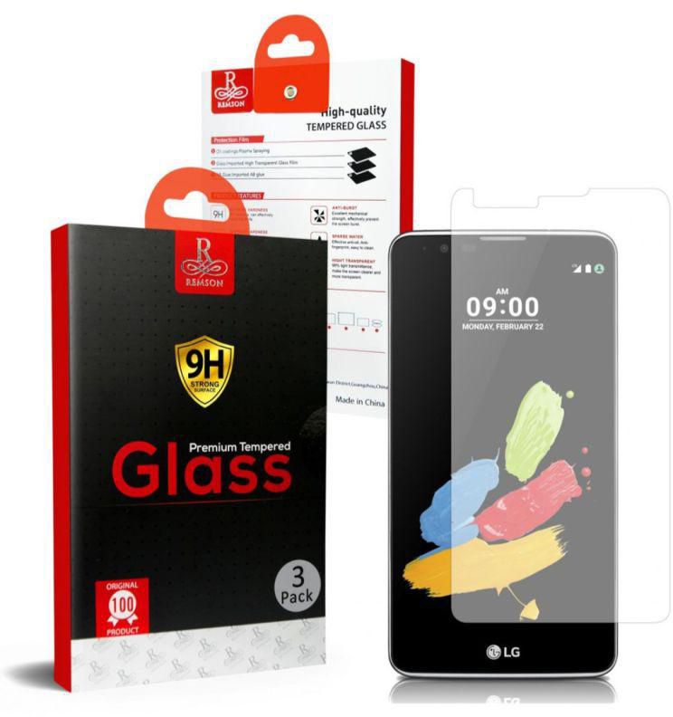 Pack Of 3 Tempered Glass Screen Protector For LG Stylus 2 Clear