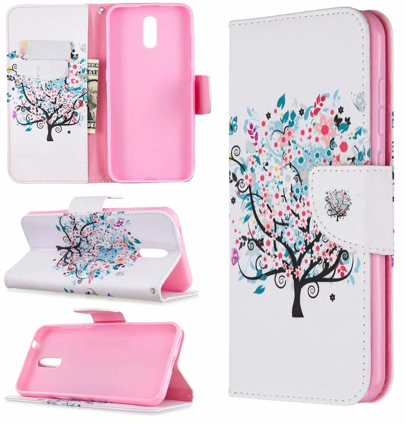 Nokia 2.3 Case, Flip PU Leather Wallet Phone Bag Cover for Nokia 2.3 - Color tree