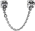 Pandora Women's Sterling Silver Floral Safety Chain Charm - 790385-04