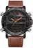 Naviforce Fashion Watches Men's Watches Leather Strap 9134 Brown