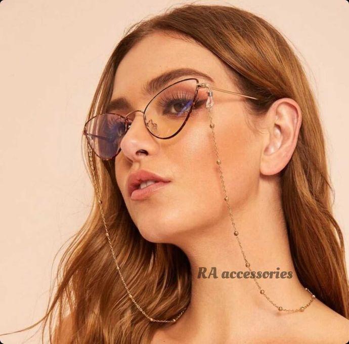 RA accessories سلسلة نظارة مميزة من المعدن الذهبى