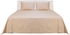 Hotel Linen Klub King Bed Sheet 3pcs Set , 100% Cotton 250Tc Sateen 1cm Stripe, Size: 260x280cm + 2pc Pillowcase 50x75cm , Ivory