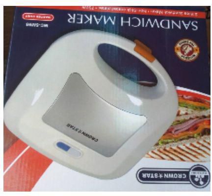 Crown Star 2 Slice Sandwich Maker/ Bread Toaster