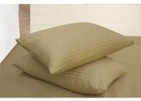 Generic 2-Piece Hotel Linen 100% Cotton 250Tc 1cm Stripe Pillow Cover Set Cotton Bronze 50X75cm