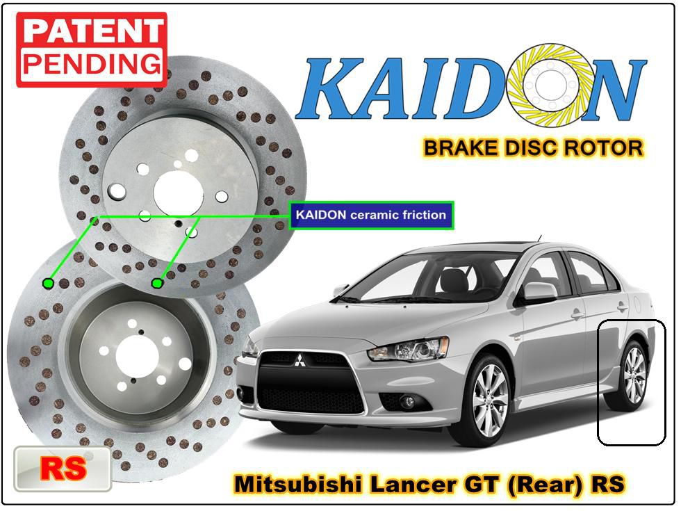 Kaidon-Brake Mitsubishi Lancer GT Brake Disc Rotor (REAR) type "RS" spec
