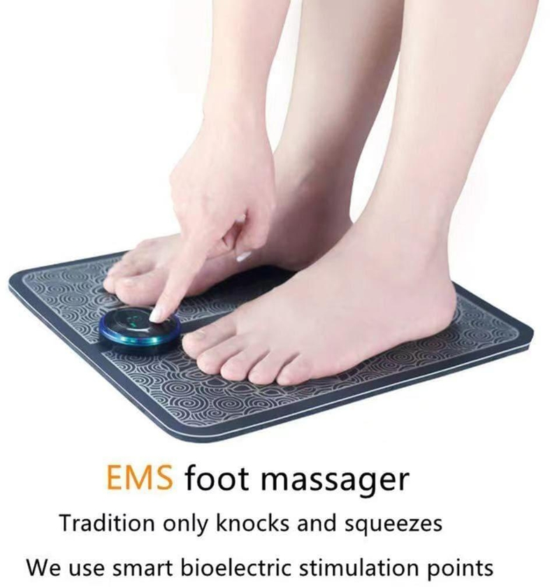 EMS Foot Massager Remote Control Feet Massage Mat Cushion Intelligent Physiotherapy Massage Machine Improve Blood Circulation