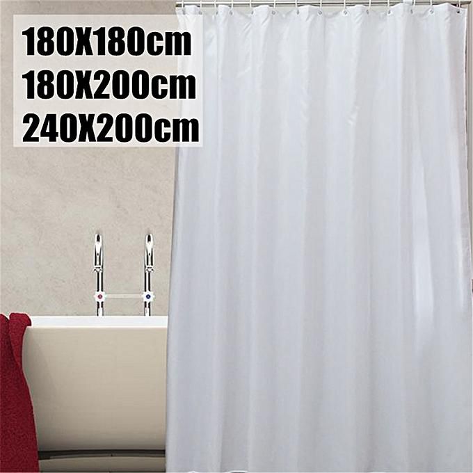Generic Waterproof White Polyester, Shower Window Curtain