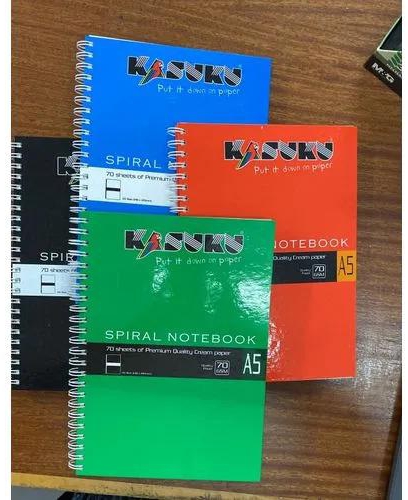 Kasuku Spiral Premium Notebook A5 + Free PenKasuku Premium Spiral Noteboo , for use in the office, at home, in the garden, in the car or wherever you might need to jot down a remin