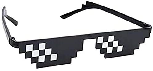 Unisex -THE PACK - Thug Life Party Sunglasses 8 Bits Style Pixel Mosaic MLG Photo Props Glasses