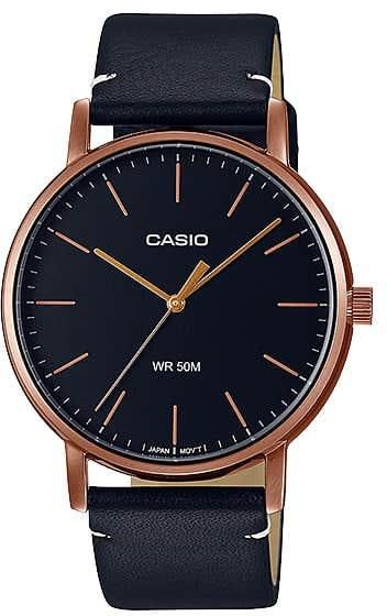 Get Casio MTP-E171RL-1EVDF Analog Watch for Men, Leather Band - Black with best offers | Raneen.com