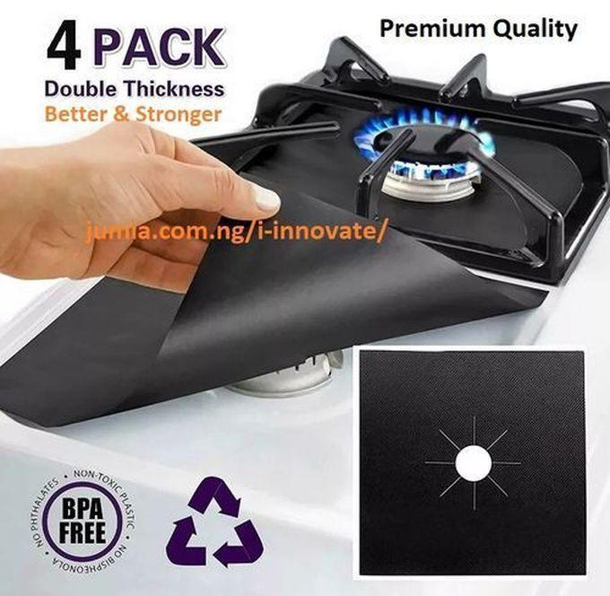 4Set Gas Mat Cover Reusable Protection Cover For Gas Burners