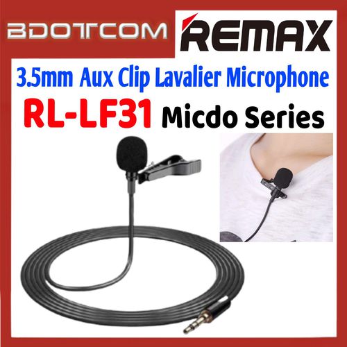 Remax Life RL-LF31 Micdo Series 3.5mm Aux Clip Lavalier Microphone