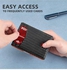 Slim Wallet for Men Genuine Leather RFID Blocking Bifold Minimalist Front Pocket Mens Wallet with Money Clip (ORANGE)