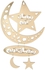Get Wooden Ramadan Shapes Pendant, 30×15 cm - Gold with best offers | Raneen.com