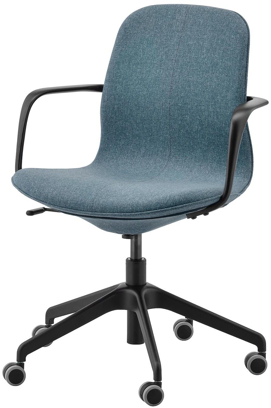 LÅNGFJÄLL Conference chair with armrests - Gunnared blue/black