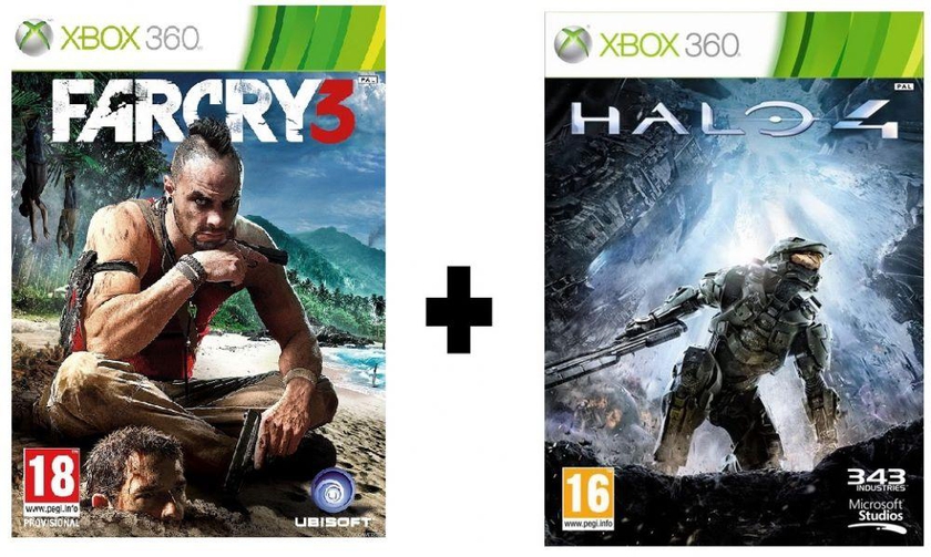 Far Cry 3 by UbiSoft and Halo 4 by Microsoft for Xbox 360
