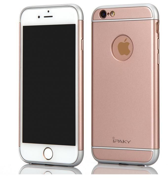 Ipaky 3-in-1 PC Hard Case Cover for iPhone 6/6s Plus – Rose Gold