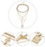 Ladies Fashion Layered Gun Pendant Necklace Gold