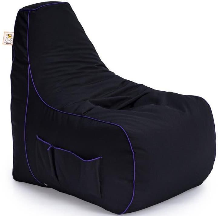 Get Comfy Relaxation Bean Bag, Waterproof Fabric, 100×90×90 - Black Mauve with best offers | Raneen.com