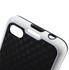 For BlackBerry A10 TPU & Plastic Hybrid Cover 3D Cube Pattern - Black / White