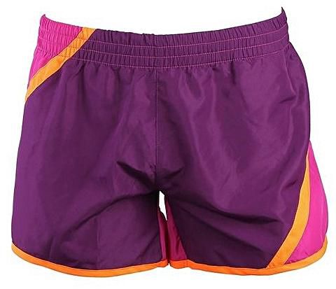 Female Loose High Waist Sport Shorts - Pink+Purple
