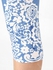 Plus Size 3D Jean Lace Print Capri Jeggings - 5x | Us 30-32