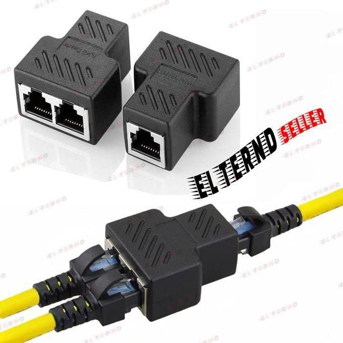 موزع ايثرنت ار جيه 45 مقسم شبكة LAN مقسم انترنت من 1 الى 2 لسهولة استخدام كابل ايثرنت