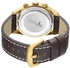 JBW Brown Leather White dial Watch for Men J6300D