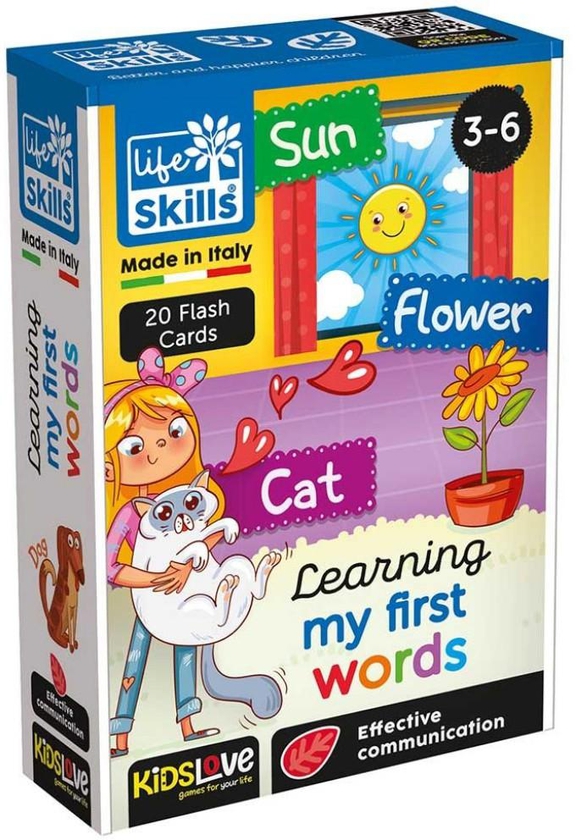 Lisciani – Kidslove Life Skills Flash Cards – Learning My First Words