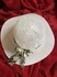 Handmade قبعة بحر لونها أبيض مع سكارف ملون رقيق لجميع المقاسات