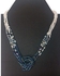 Fashion Blue/Transparent Glass Seed Beaded Necklace