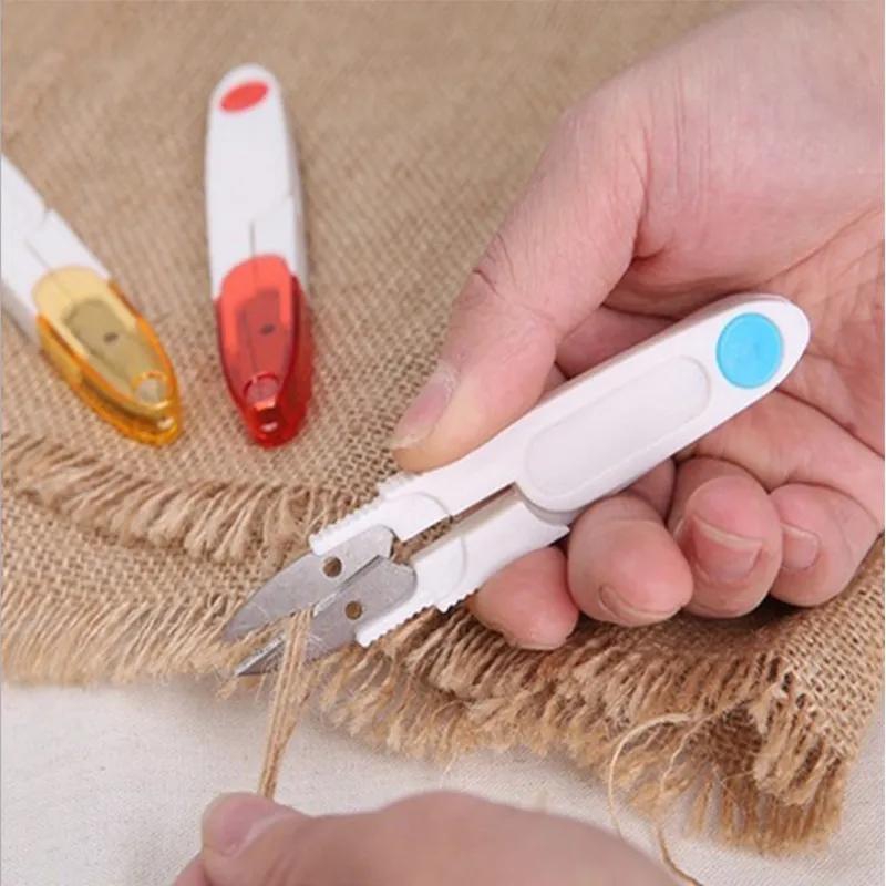 2PC 11.4 Cm Stainless Steel Trimmer Cross Stitch Clipper Snip Thread Cutter with Cover Sewing Scissors Accessory Tools