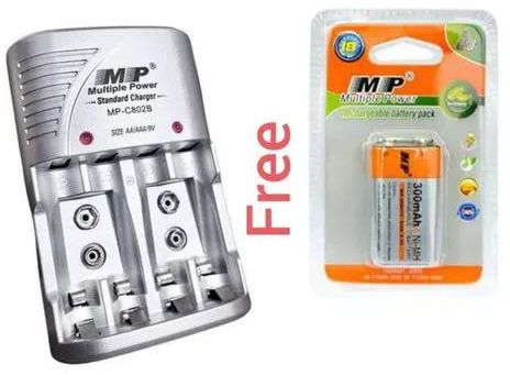 MP Rechargeable Battery Charger-AA/AAA 9V PLUS BATTERY FREE