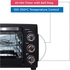 Nobel Electric Oven Black 35 Litres 1500W Stainless Steel Heating Element Rotisserie With Timer NEO36